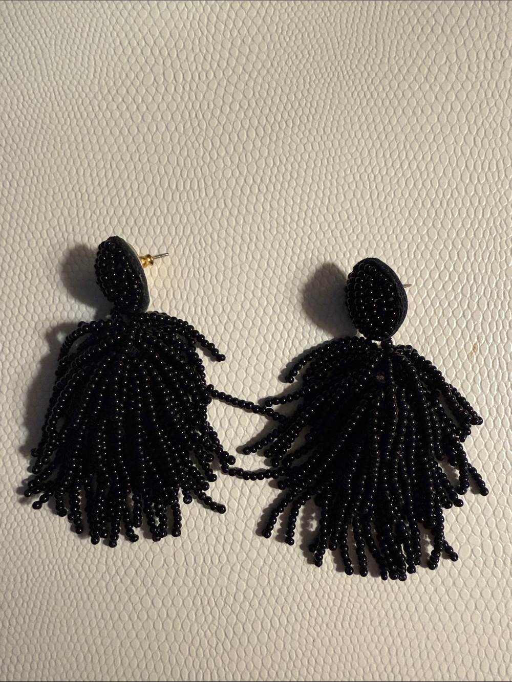 BaubleBar Black Beaded Fringe Drop Earrings - Women Jewelry